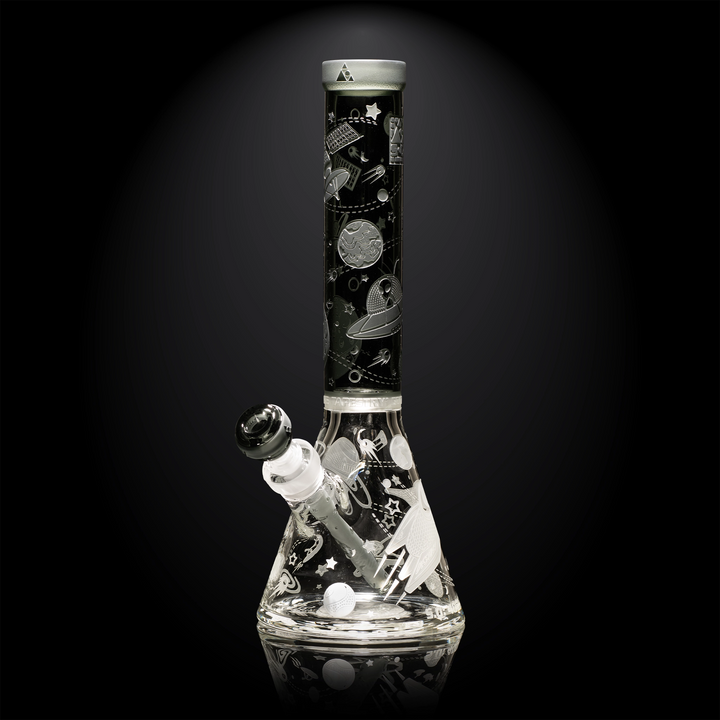 Milky Way Glass Space Odyssey: 4001 AD 14″ Beaker Bong (Smoke)