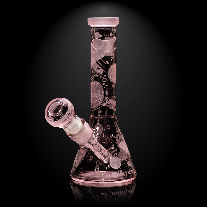 Milky Way Glass Space Odyssey Mini 8" Beaker Bong (Pink)