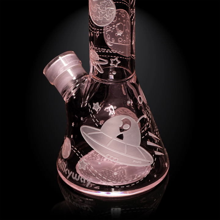 Milky Way Glass Space Odyssey Mini 8" Beaker Bong (Pink)