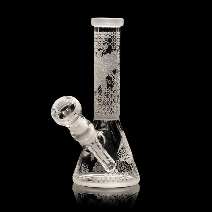 Milky Way Glass Tiny Apiary Mini 8" Beaker Bong (Clear)