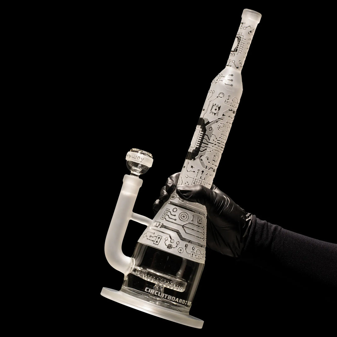 Milky Way Glass Circuitboard: I/O 16" Water Pipe (Clear)