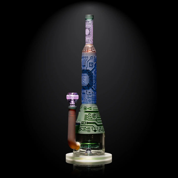 Milky Way Glass Circuitboard: I/O 16" Water Pipe (Multicolor)