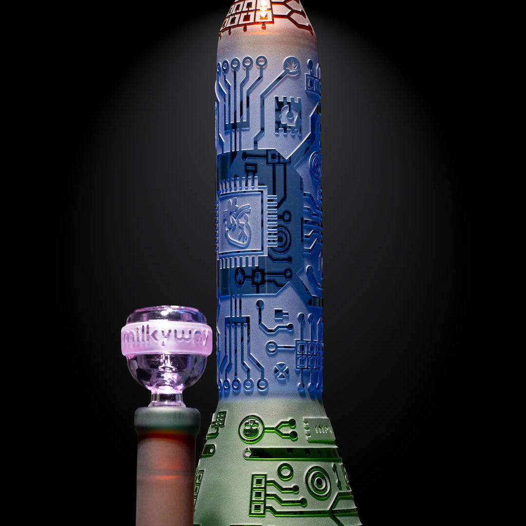 Milky Way Glass Circuitboard: I/O 16" Water Pipe (Multicolor)