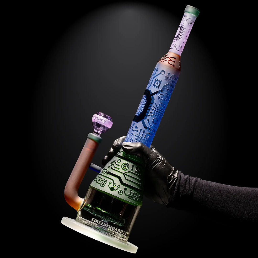 Milky Way Glass Circuitboard: I/O 16" Water Pipe (Multicolor)