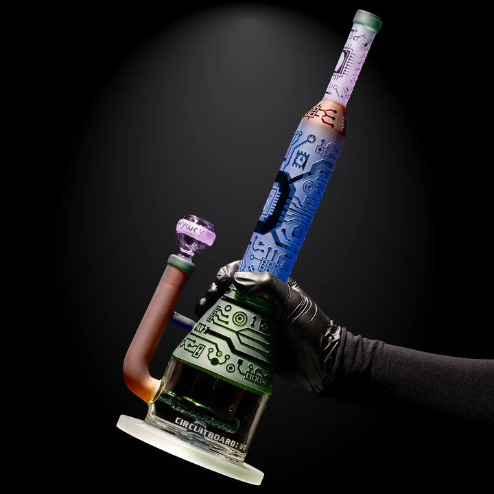 Milky Way Glass Circuitboard: I/O 16" Water Pipe (Multicolor)