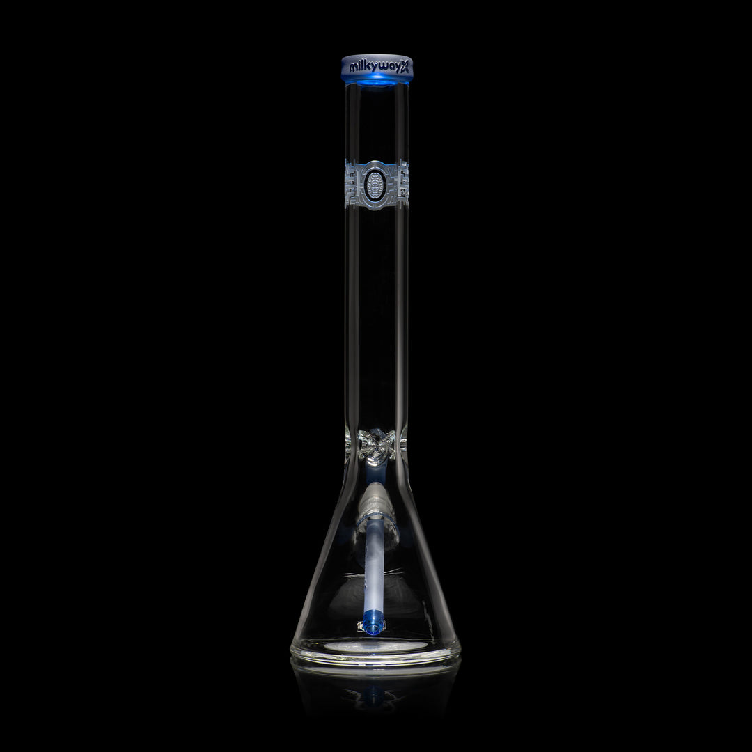 Milky Way Glass Bio-Mark Code 18″ Beaker Bong (Light Blue)