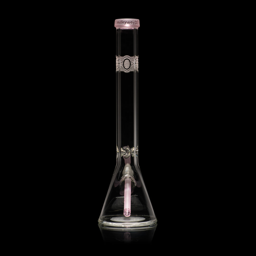 Milky Way Glass Bio-Mark Code 18″ Beaker Bong (Pink)