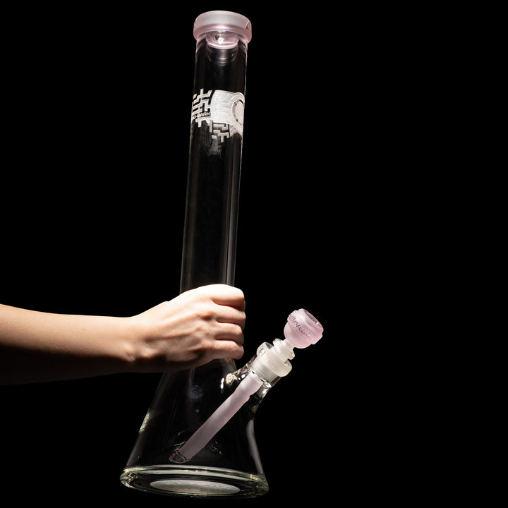 Milky Way Glass Bio-Mark Code 18″ Beaker Bong (Pink)