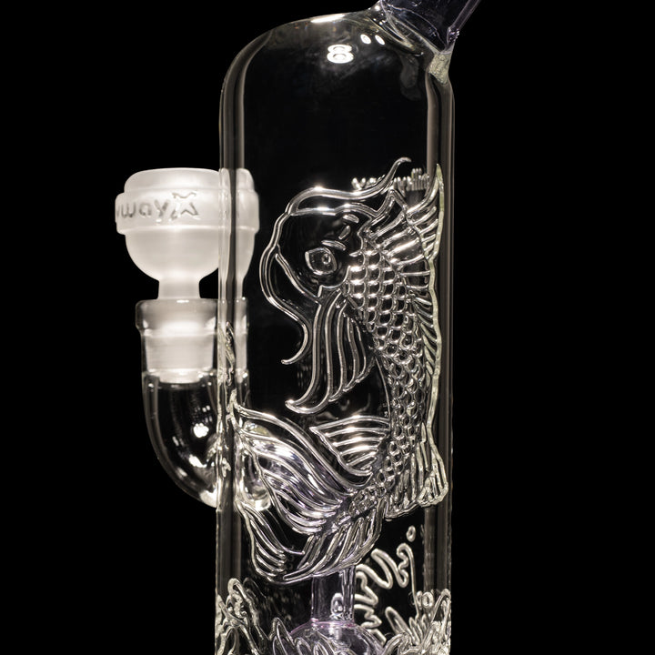 Milky Way Glass Koi Carp 10.5" Water Pipe (Purple)