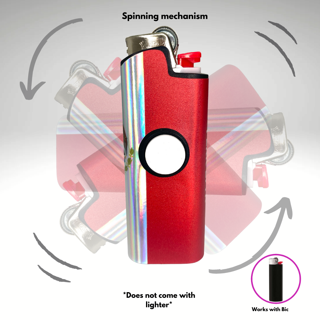 Fidget Spinner Lighter Case (Mexican Flag)