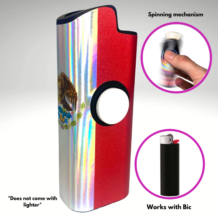 Fidget Spinner Lighter Case (Mexican Flag)