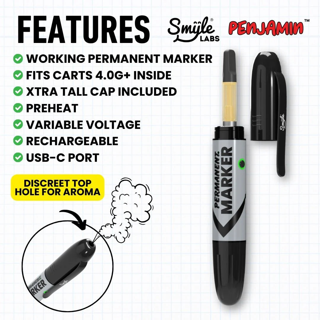 Permanent Marker Penjamin Cart Battery by Smyle Labs
