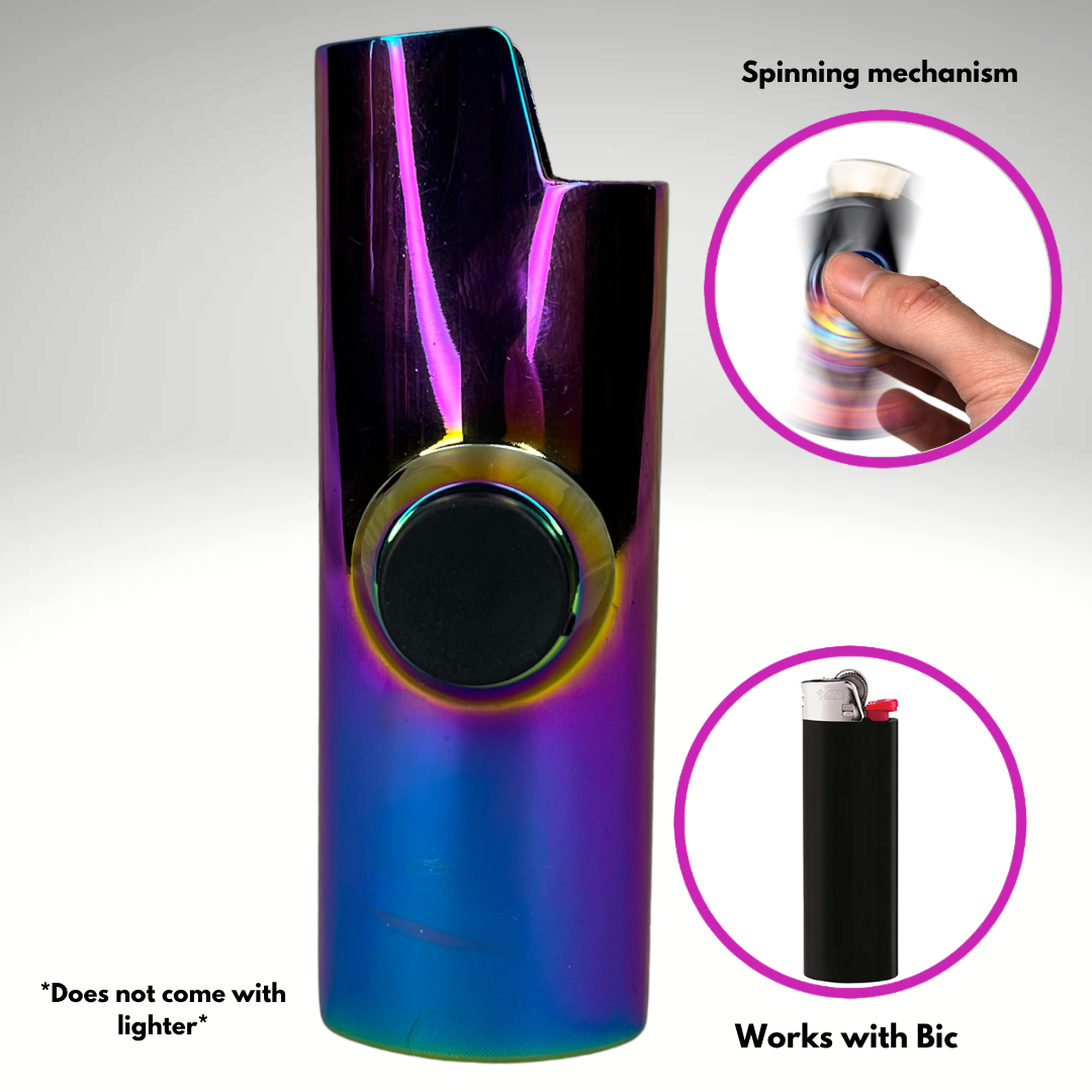 Fidget Spinner Lighter Case (Metal Purple Chromium)