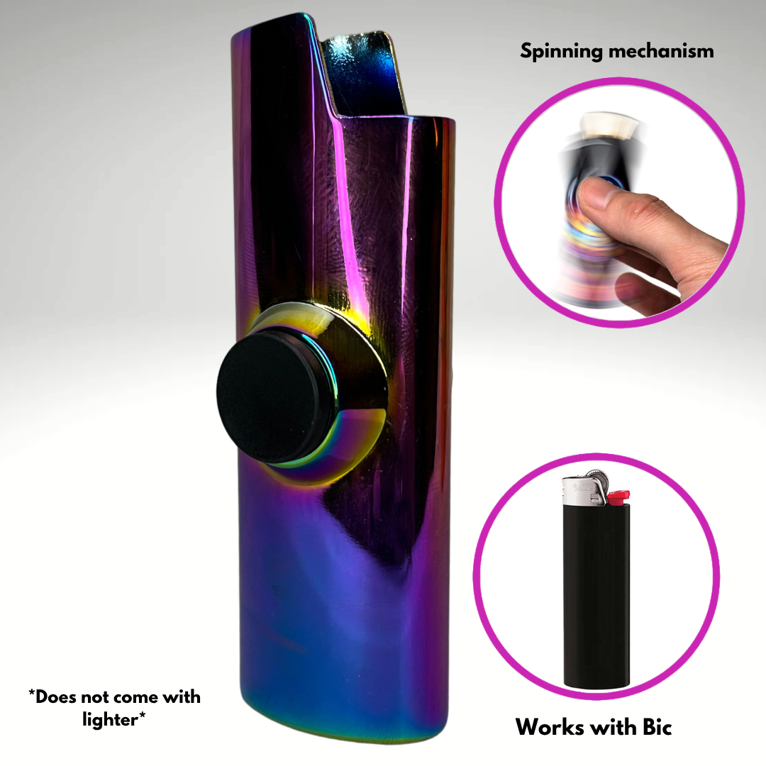 Fidget Spinner Lighter Case (Metal Purple Chromium)