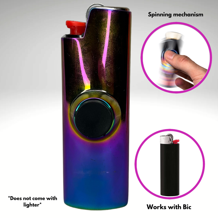 Fidget Spinner Lighter Case (Metal Purple Chromium)