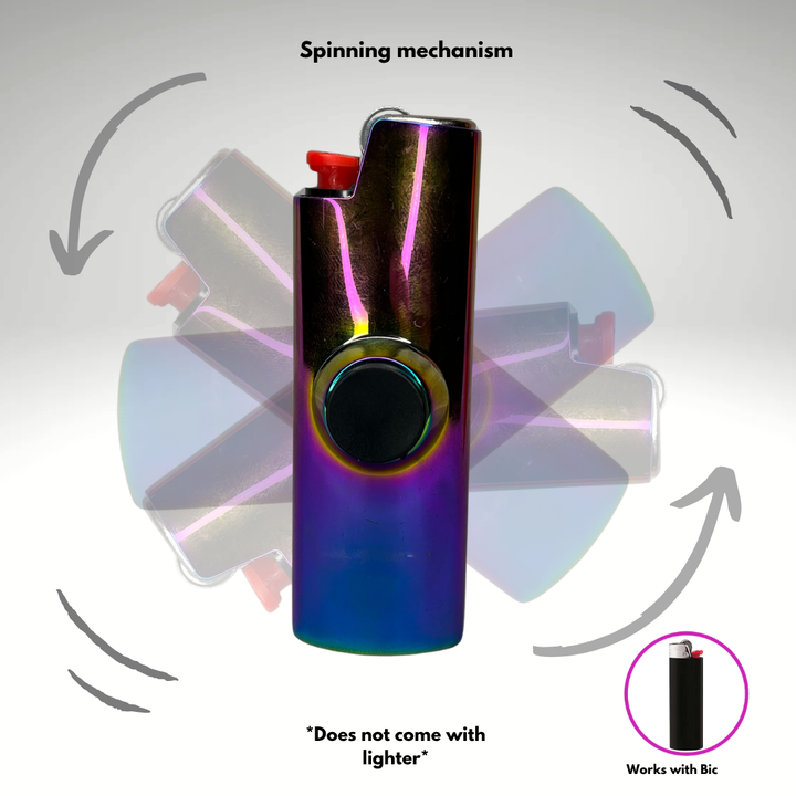 Fidget Spinner Lighter Case (Metal Purple Chromium)