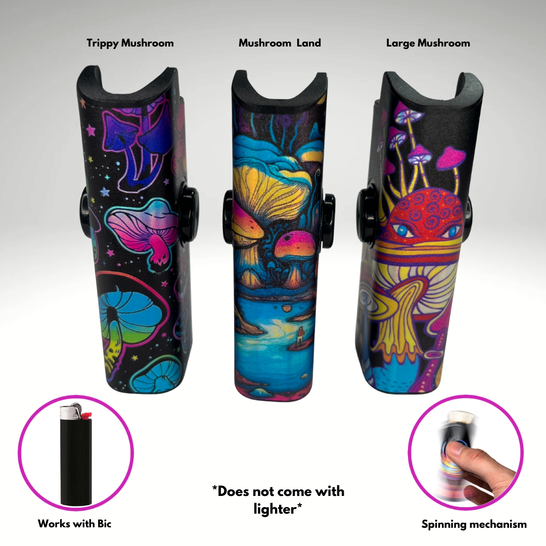 "Mushroom Mania" Fidget Spinner Lighter Case (3-Pack)