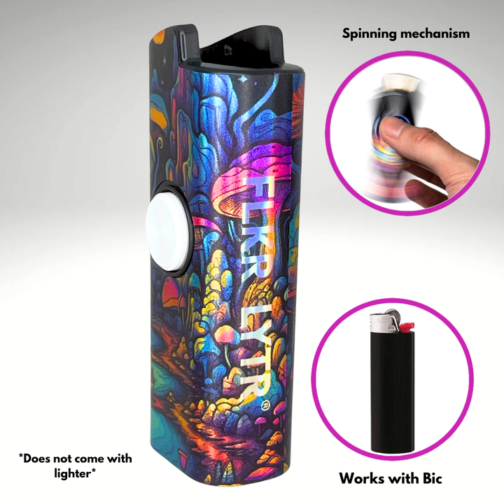 Fidget Spinner Lighter Case (Mushroom Land)