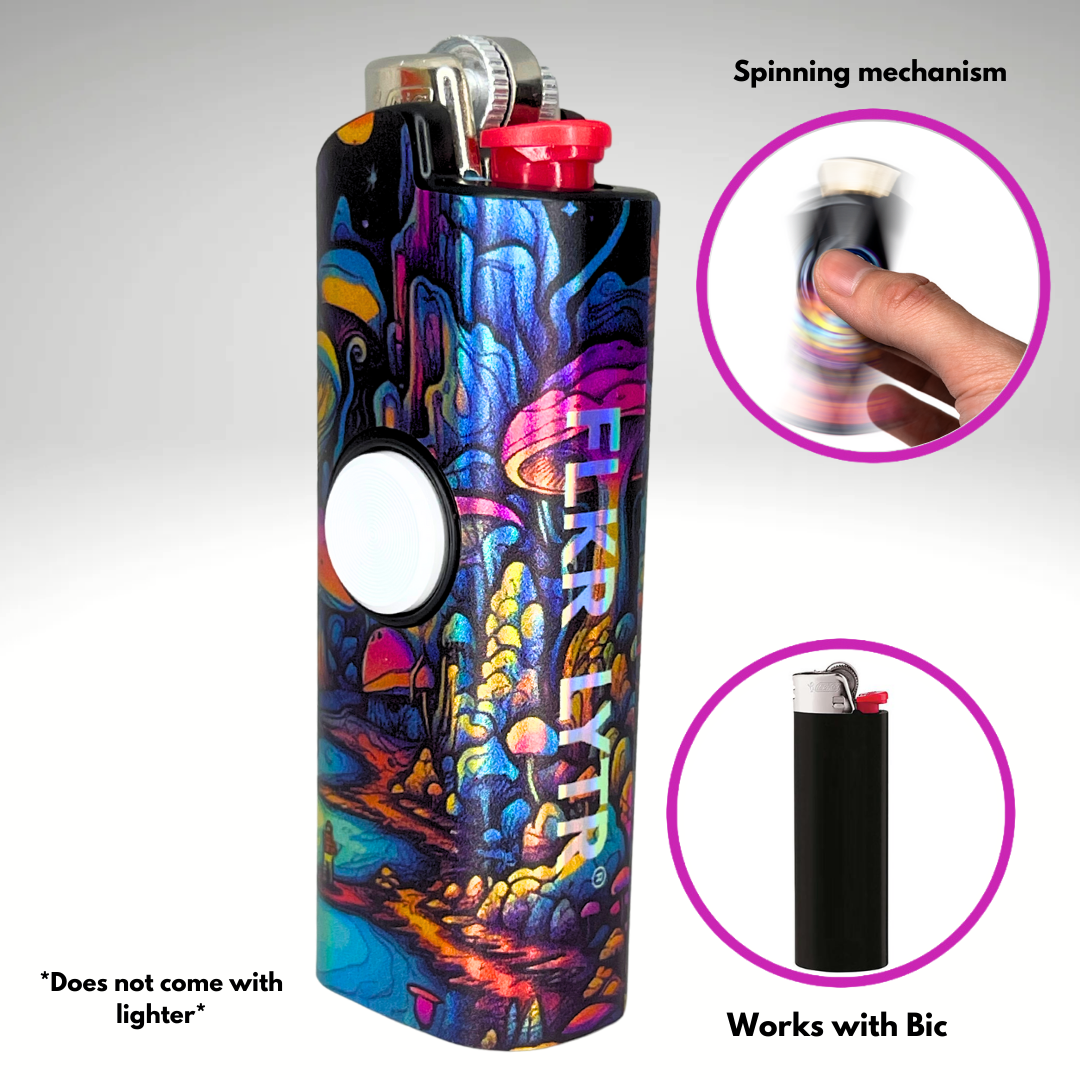 Fidget Spinner Lighter Case (Mushroom Land)