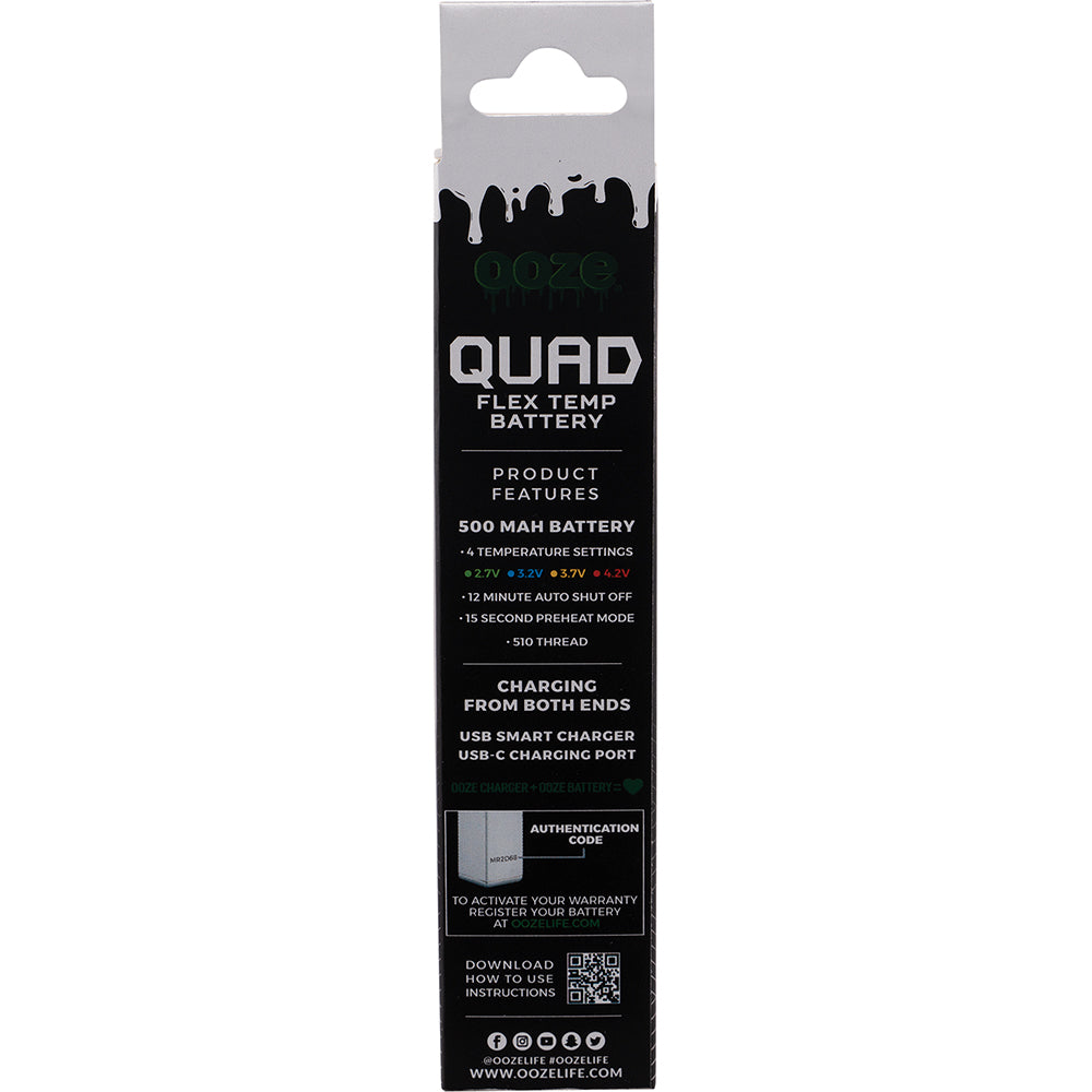Ooze Quad Battery + Smart USB (Ghost White)