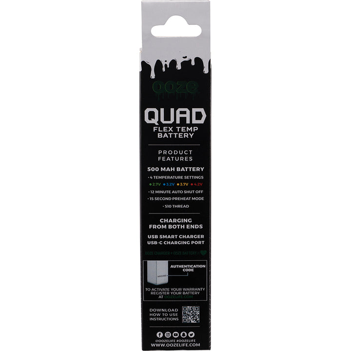 Ooze Quad Battery + Smart USB (Ghost White)