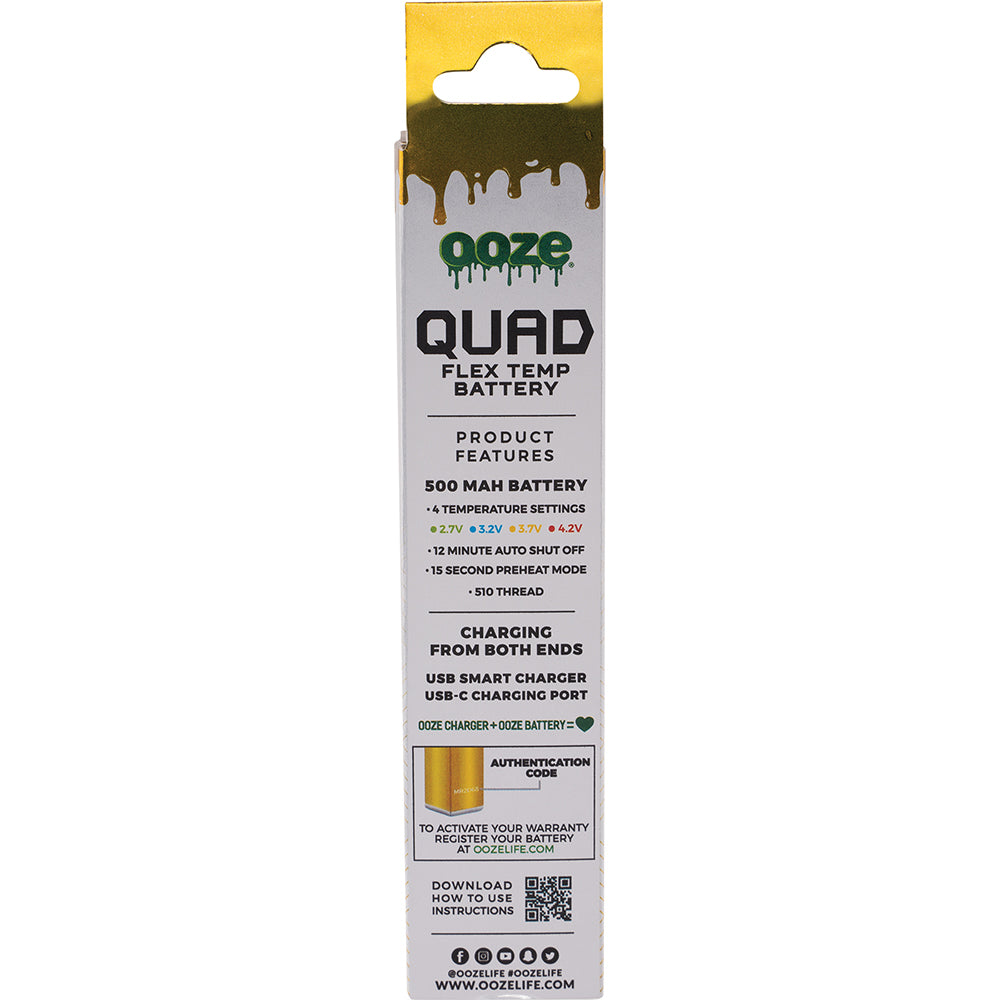 Ooze Quad Battery + Smart USB (Lucky Gold)