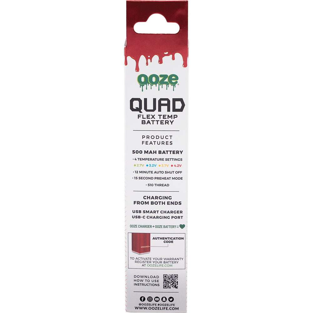 Ooze Quad Battery + Smart USB (Ruby Red)