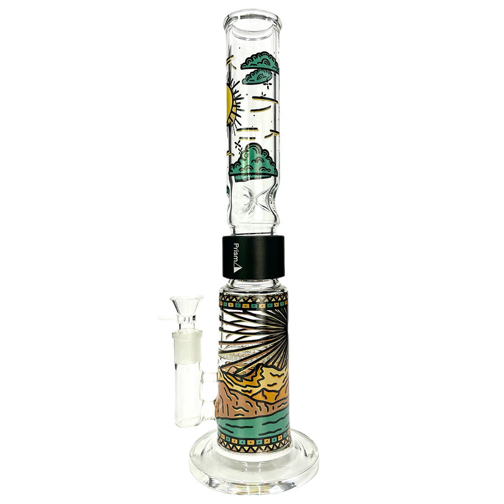 prism pipes 15" desert dream n honeycomb perc straight tube bong