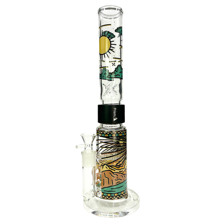 prism pipes 15" desert dream n honeycomb perc straight tube bong