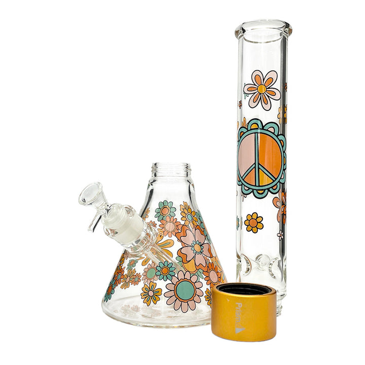 prism pipes flower power beaker bong