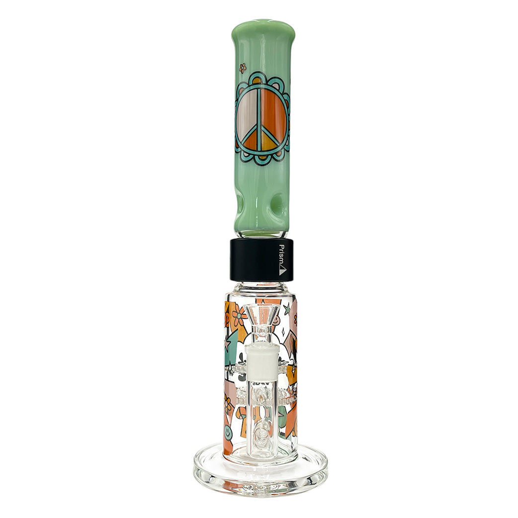 prism pipes 15" flower power honeycomb perc straight tube bong