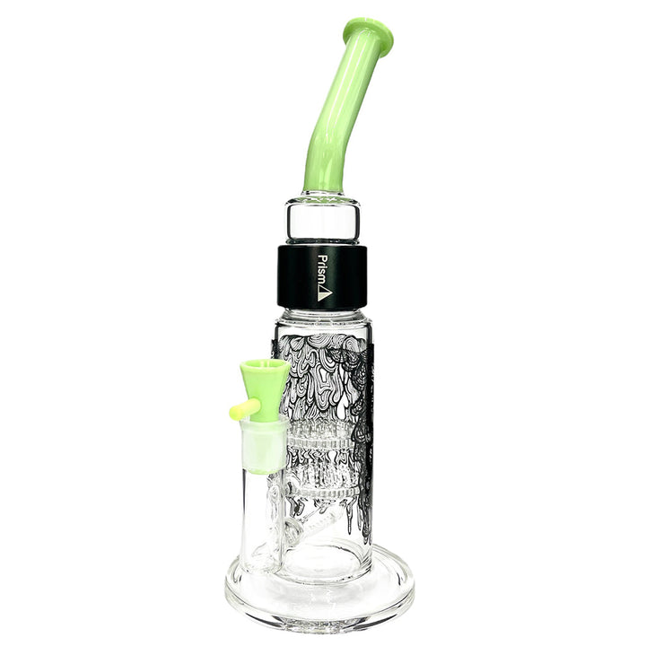 prism pipes 12.5" drippy honeycomb perc bong