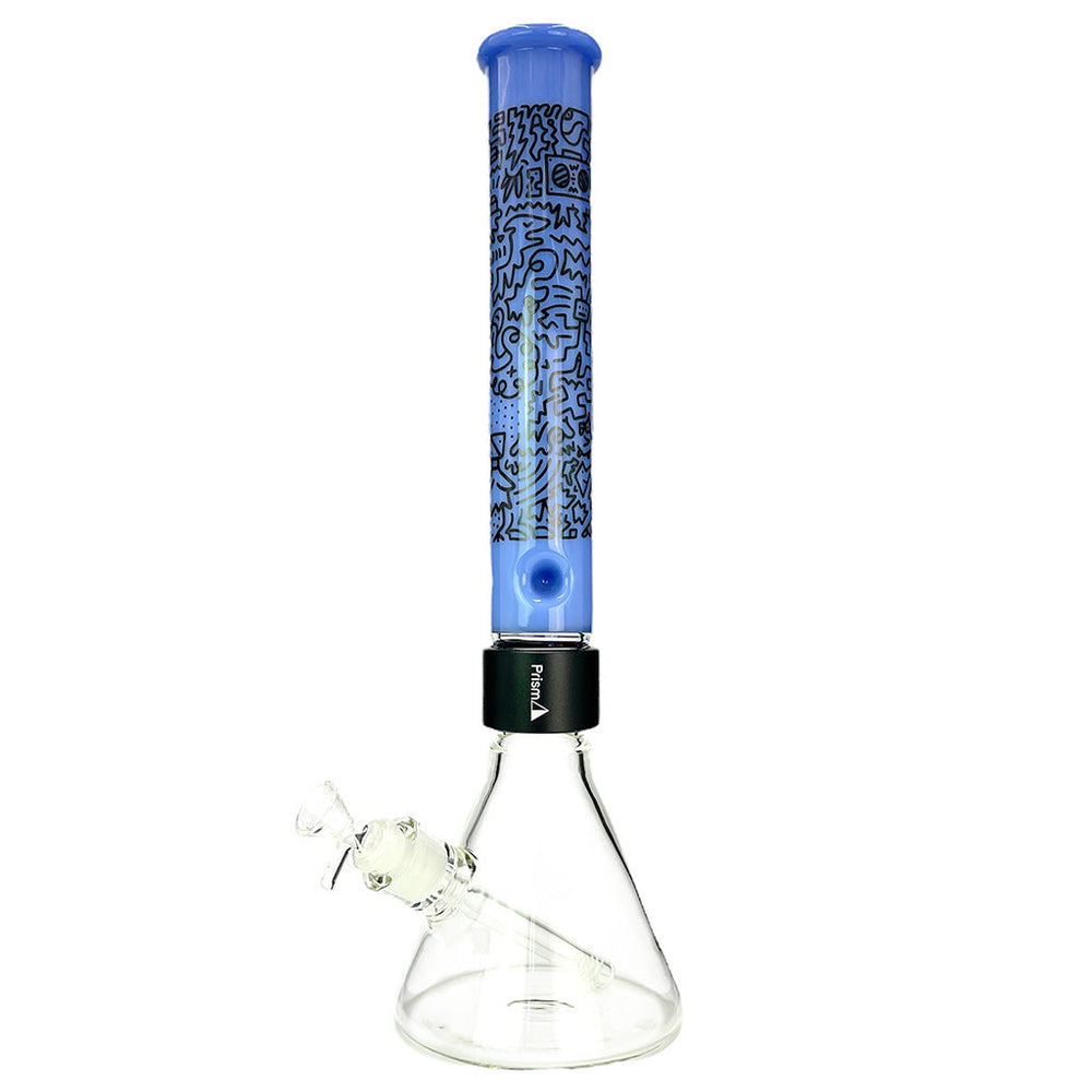 prism pipes 18" pretty done beaker bong blue