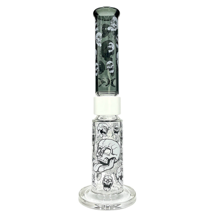 prism pipes 15" skull honeycomb perc straight tube bong