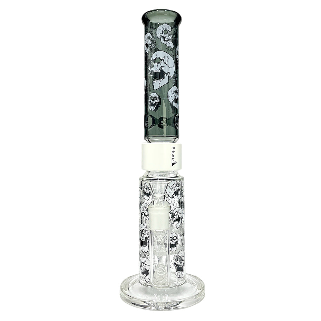 prism pipes 15" skull honeycomb perc straight tube bong