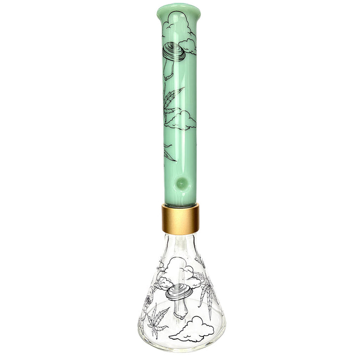 prism pipes sky high beaker bong green