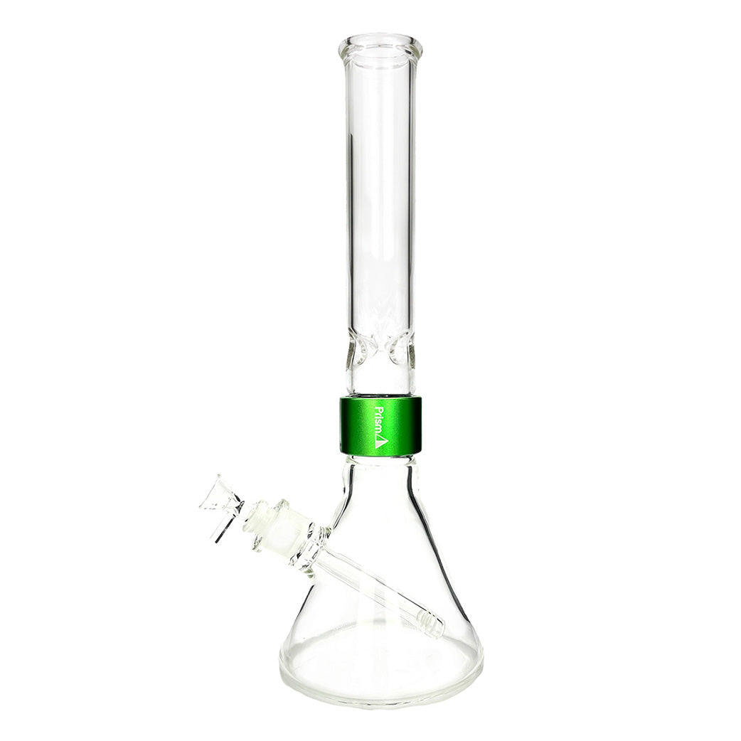 prism pipes halo beaker bong green