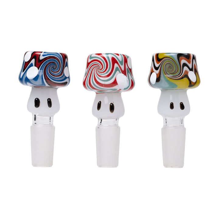 Human Grade Pack of 3 'Wig Wag Shroom' Bowls (14mm)