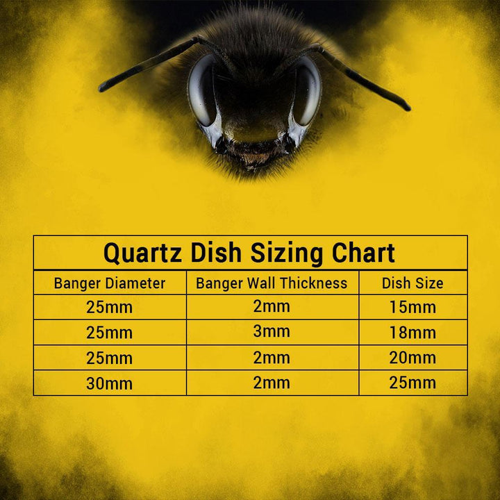 Honeybee Herb   Original Bevel quartz dish sizing chart