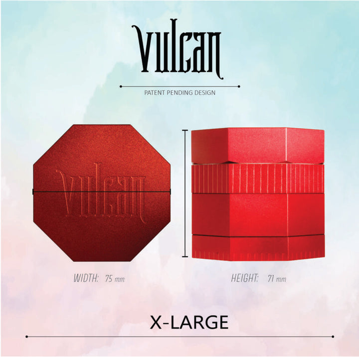 Vulcan 4-Piece Grinder 3" (Red)