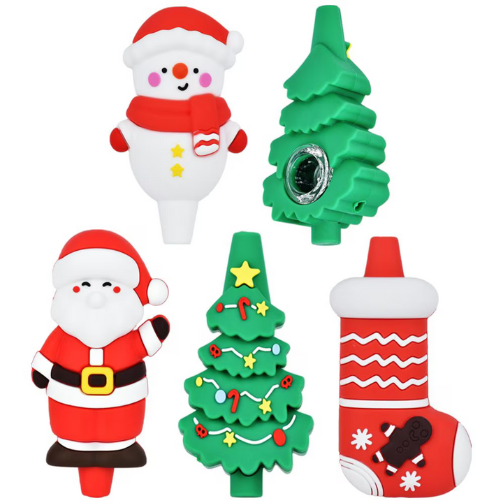 Christmas Silicone Hand Pipes