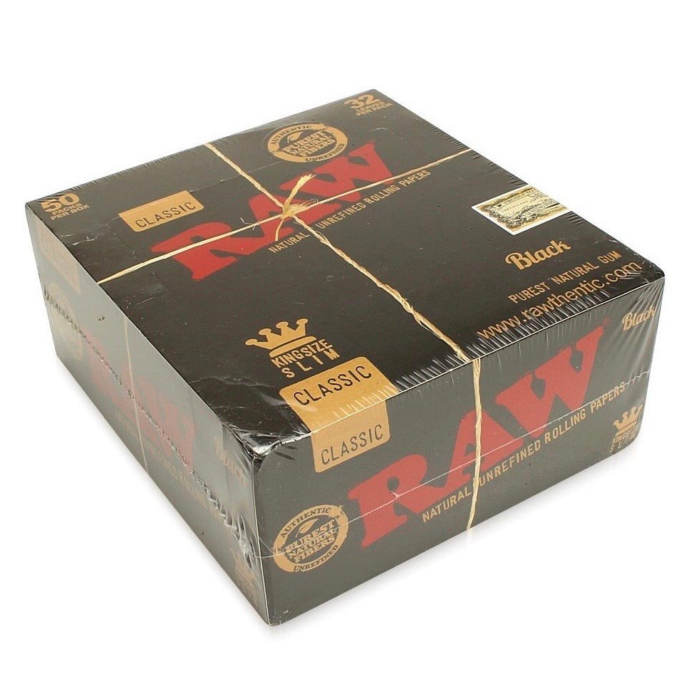 Raw® Classic Black King Slim Rolling Papers