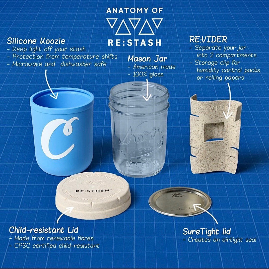 RE:STASH X Cookies 8oz Jar (+Re:vider, boveda)