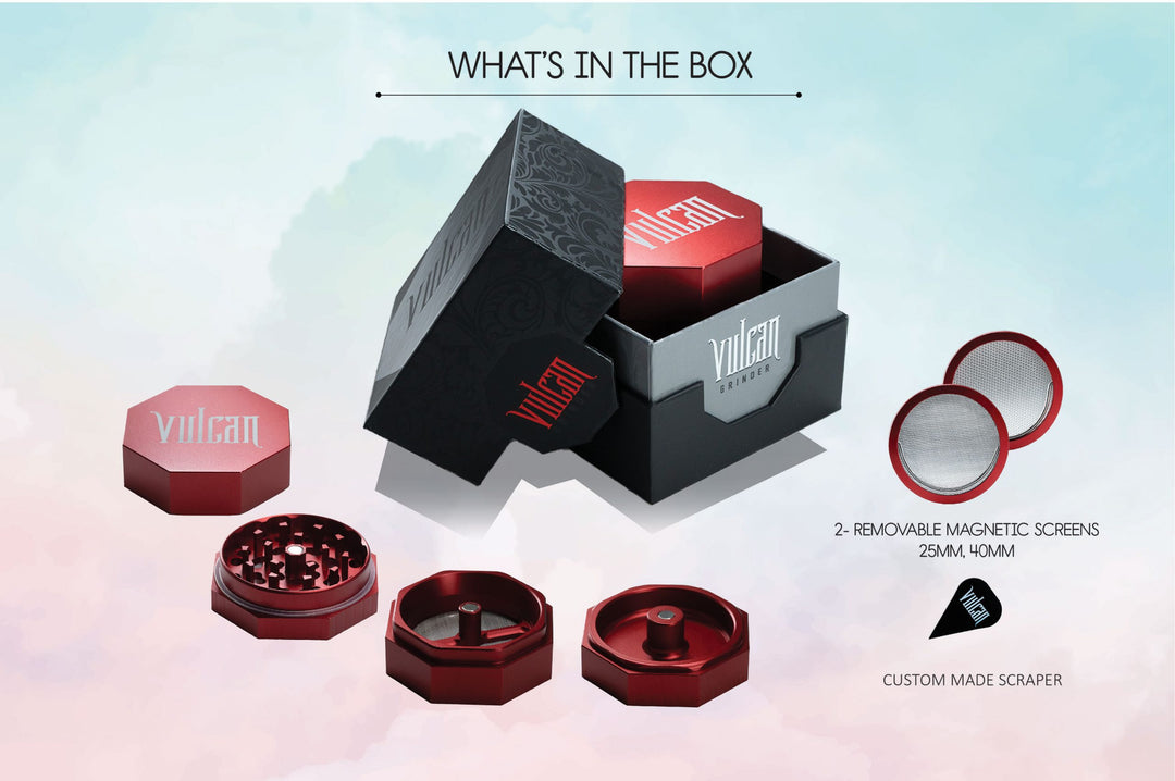 Vulcan 4-Piece Grinder 2.2" (Red)