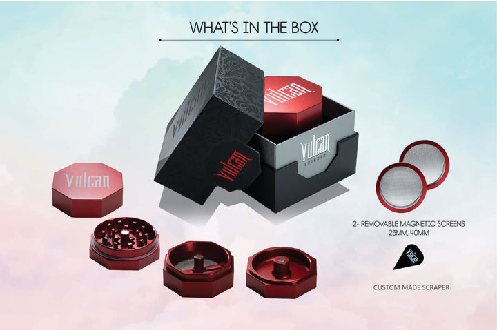 Vulcan 4-Piece Grinder 2.2" (Red)