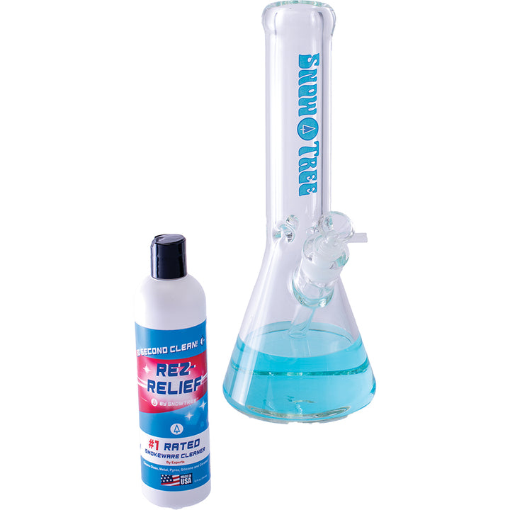 Rez Relief Cleaning Solution with bong