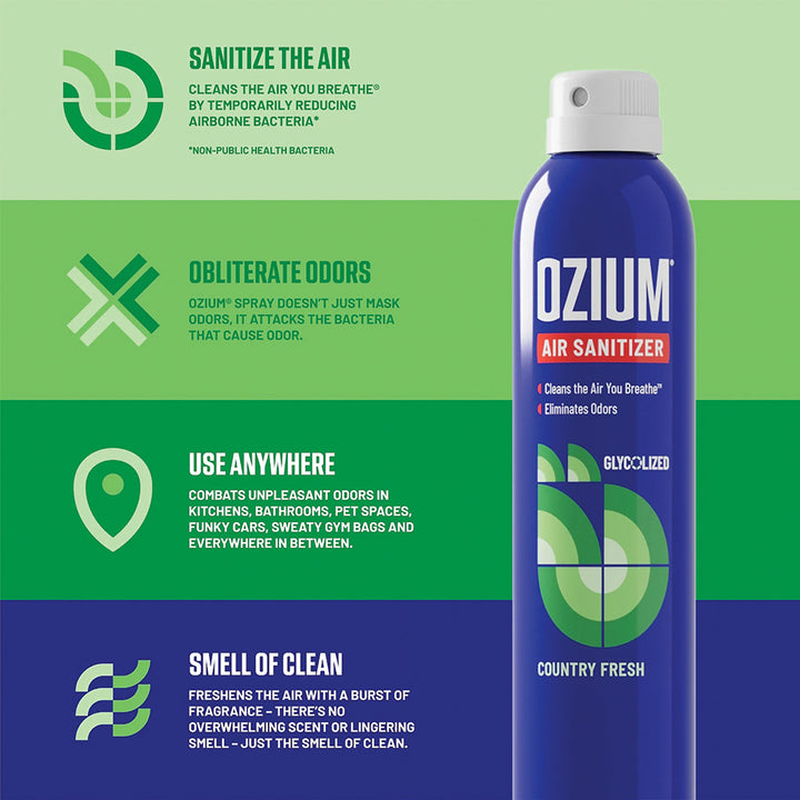 Ozium Air Sanitizer Spray 3.5oz (Country Fresh)