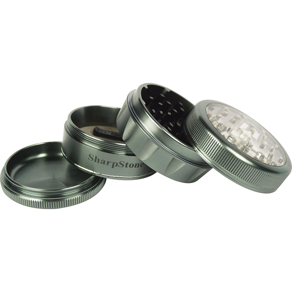 SharpStone Clear Top 2.5" 4-Piece Grinder (Green)