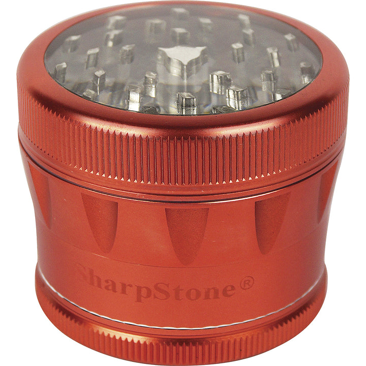 SharpStone Clear Top 2.5" 4-Piece Grinder (Red)