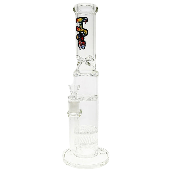 TAG Double Honeycomb Perc Straight Tube Bong